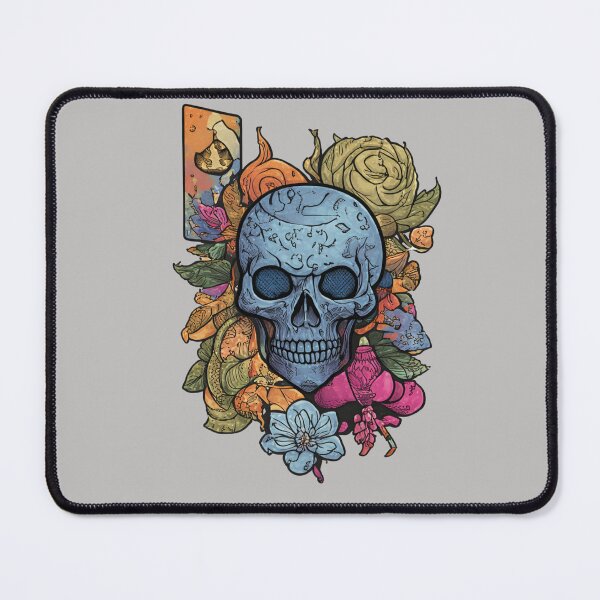 Item preview, Floral Skull Illustration – Skull with floral accents | Dark Botanical Art designed and sold by ValeriValera.