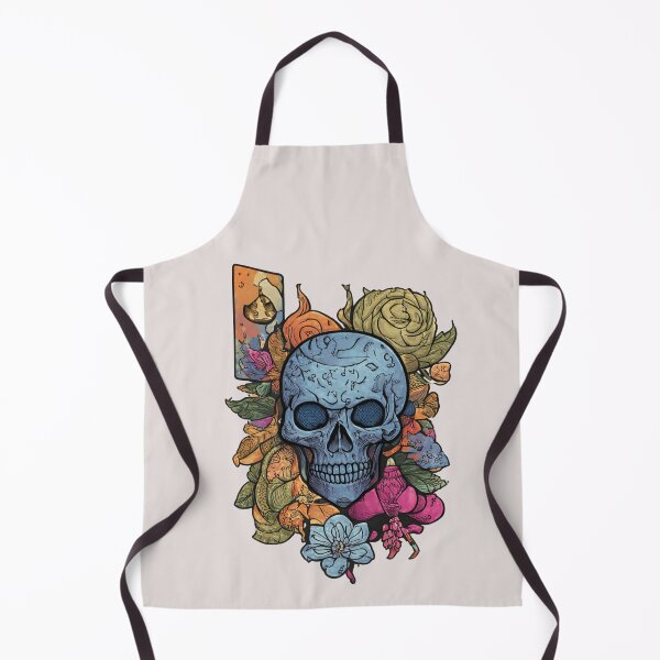 Item preview, Floral Skull Illustration – Skull with floral accents | Dark Botanical Art designed and sold by ValeriValera.