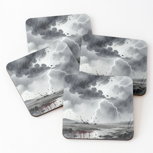Item preview, Artistic view of a thunderstorms with lighting.  designed and sold by Nomad-Maynard.