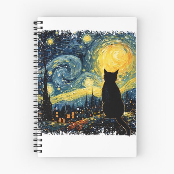 Item preview, Cat Starry Night Van Gogh Cat for Cat Lover Cat Mom Cat Dad designed and sold by KevinorNorris.