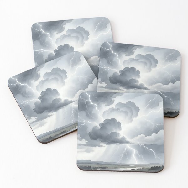 Item preview, Artistic view of a thunderstorms with lighting.  designed and sold by Nomad-Maynard.