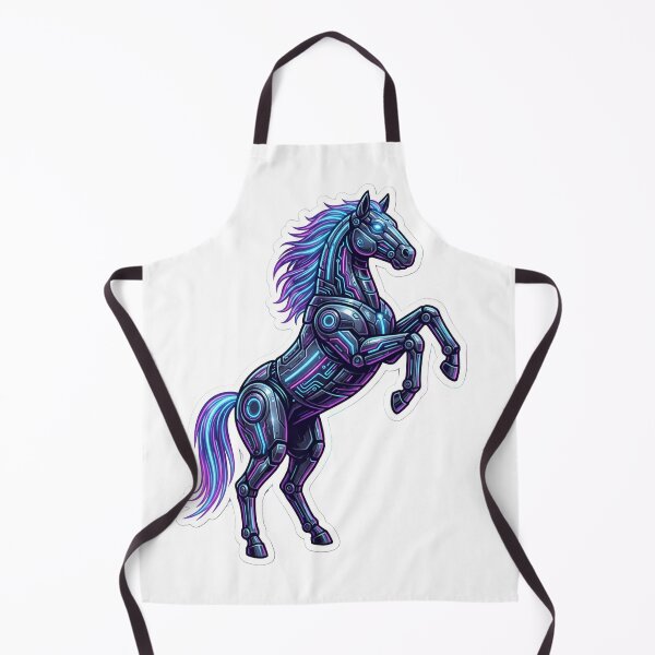 Item preview, Year of the Horse 2026 Cyberpunk Neon Zodiac Robotic Sci-Fi Stallion designed and sold by StickyGuys.