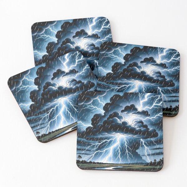 Item preview, Artistic view of a thunderstorms with lighting.  designed and sold by Nomad-Maynard.