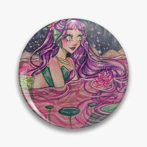 Item preview, Water lily mermaid in watercolors designed and sold by KatDarling.