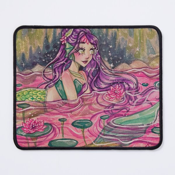 Item preview, Water lily mermaid in watercolors designed and sold by KatDarling.