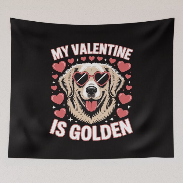Item preview, My Valentine Is Golden Retriever Valentine's Day designed and sold by HesterFoley.
