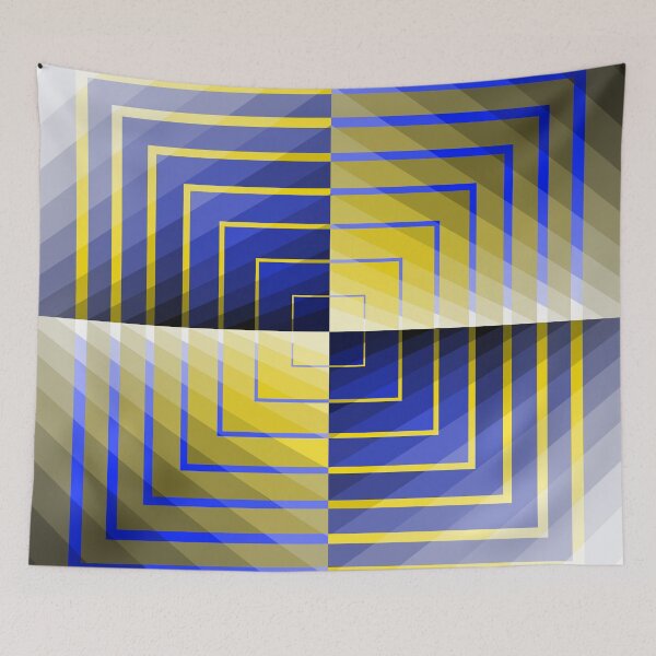 Item preview, Asymmetric Design, Blue, Yellow, Geometric Abstraction, Abstract Art designed and sold by DDJust4U.