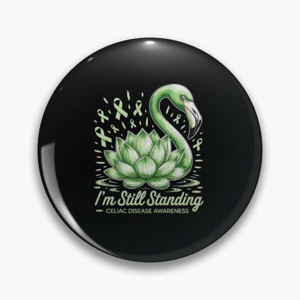 Item preview, Flamingo Green Ribbon Celiac Disease Awareness designed and sold by Catharsiscath.