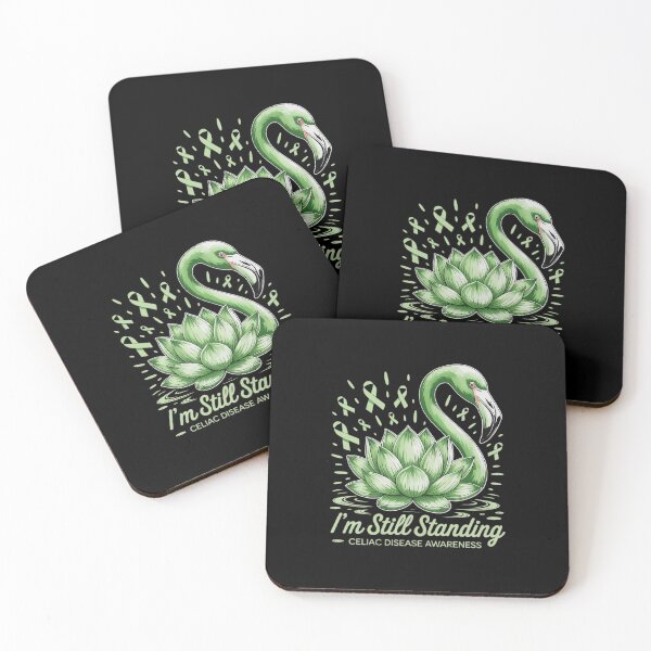 Item preview, Flamingo Green Ribbon Celiac Disease Awareness designed and sold by Catharsiscath.