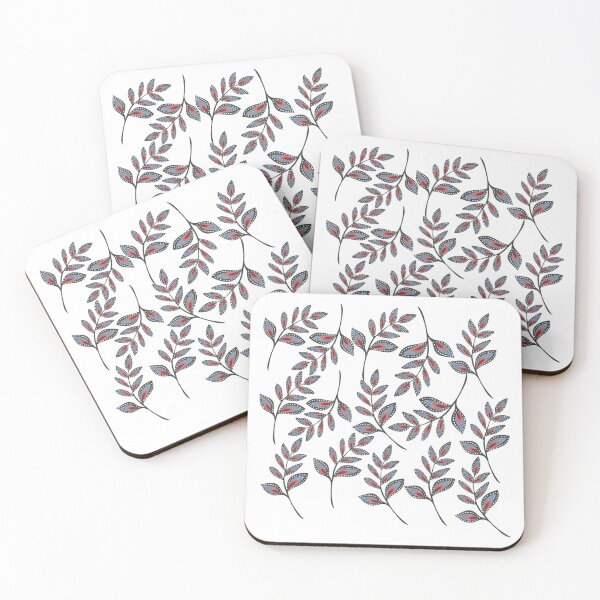 Item preview, Folk Art Bohemian Leaf Pattern - Indigo and Rust designed and sold by adlkh.