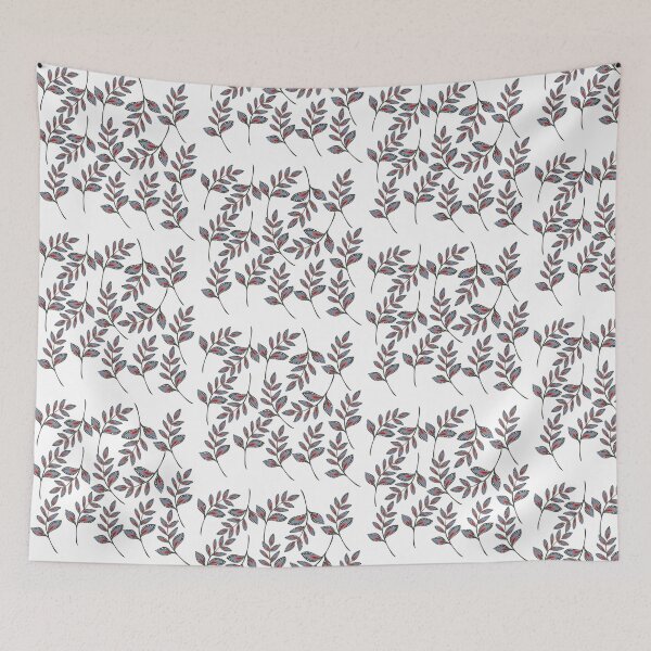 Item preview, Folk Art Bohemian Leaf Pattern - Indigo and Rust designed and sold by adlkh.