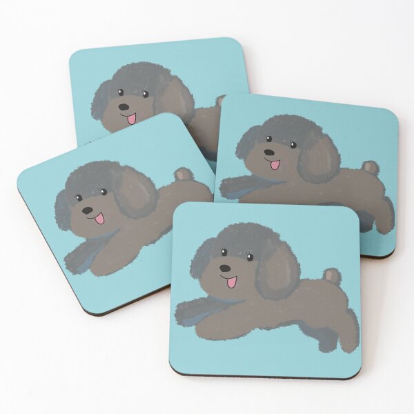 Item preview, Running Toy poodle Blue gray designed and sold by tayaan.