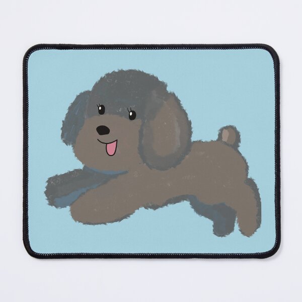 Item preview, Running Toy poodle Blue gray designed and sold by tayaan.