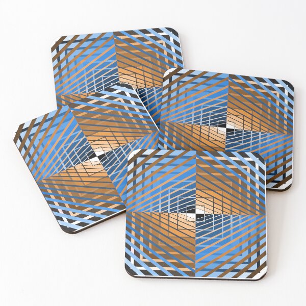 Item preview, Asymmetric Design, Blue and Brown, Geometric Abstraction, Abstract Art designed and sold by DDJust4U.