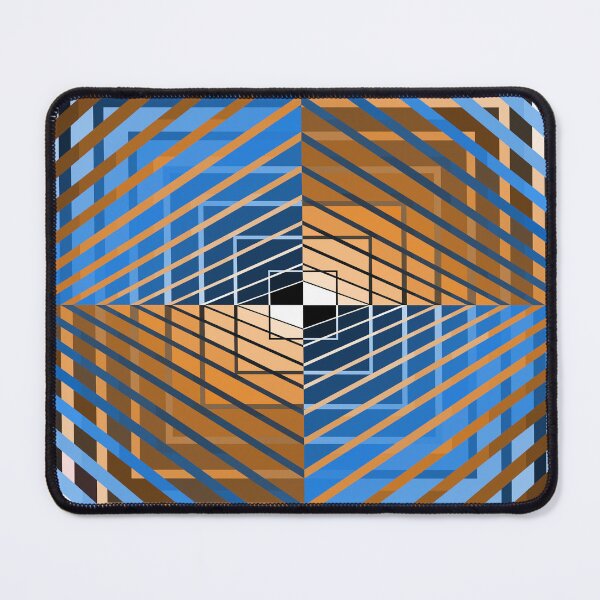 Item preview, Asymmetric Design, Blue and Brown, Geometric Abstraction, Abstract Art designed and sold by DDJust4U.