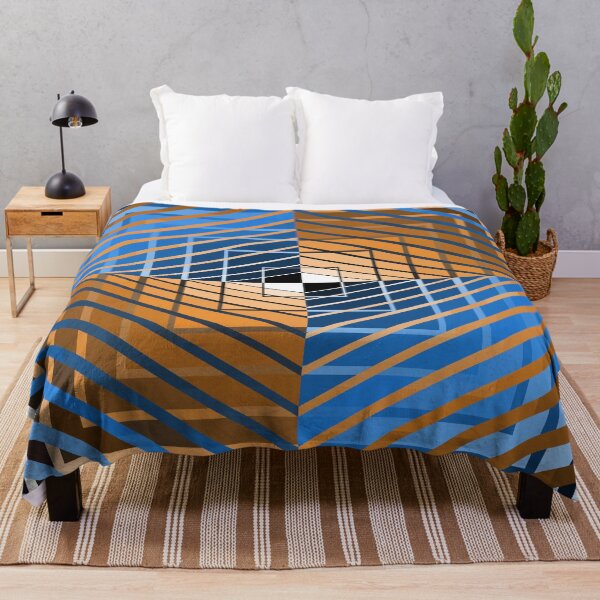 Item preview, Asymmetric Design, Blue and Brown, Geometric Abstraction, Abstract Art designed and sold by DDJust4U.