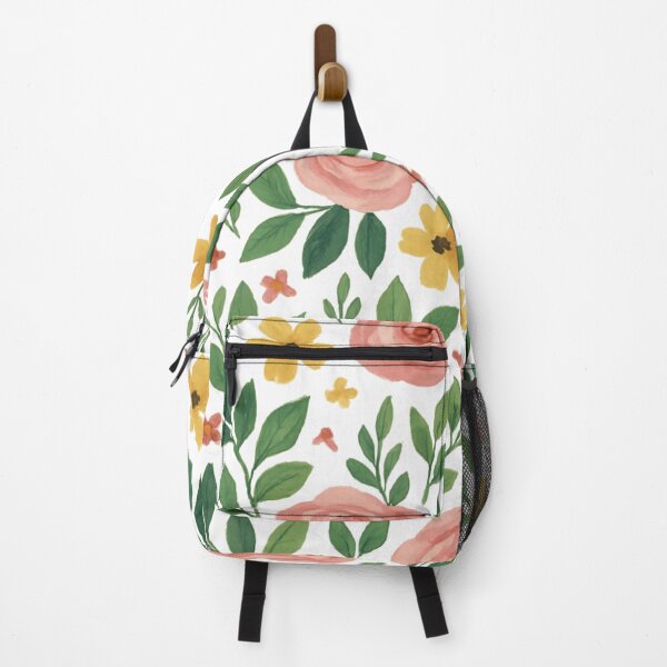 Item preview, Vintage Hand-Painted Pink Rose and Wildflower Pattern designed and sold by adlkh.