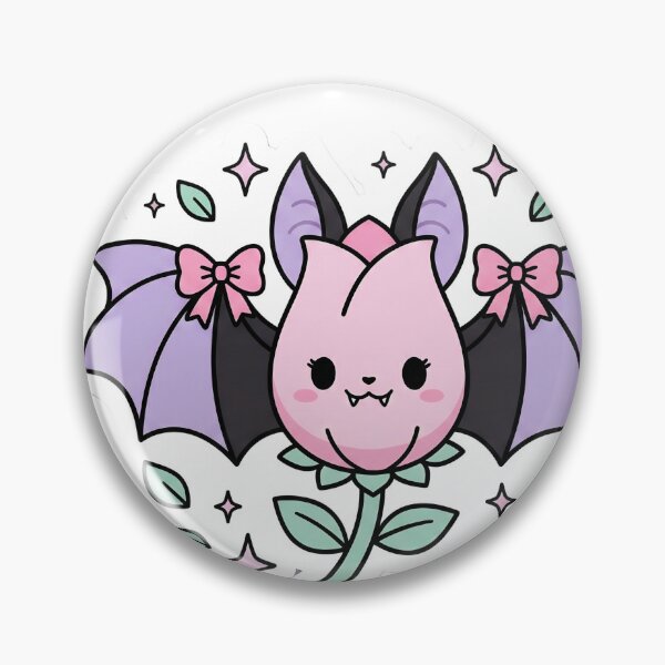Artikelvorschau, Kawaii Pastell-Gothic Fledermausblume Gruselig Niedlich Botanischer Hybrid-Aufkleber entworfen und verkauft von StickyGuys.