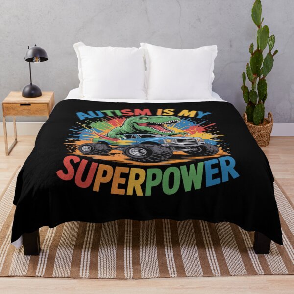 Item preview, Autism is My Superpower Dino T Rex Monster Truck Kids Boys designed and sold by KristieRamsey.
