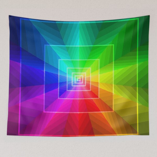 Item preview, Ten Point Star, Geometric Abstraction in Multi-Color, Abstract Art designed and sold by DDJust4U.