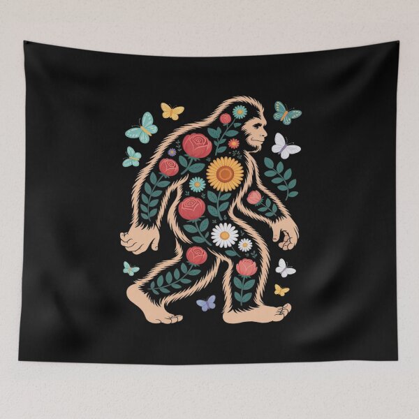 Item preview, Floral Bigfoot Colorful Flowers Sasquatch Lover designed and sold by Catharsiscath.