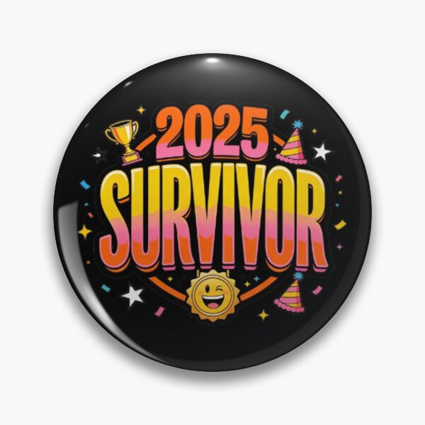 Item preview, 2025 Survivor Funny Typography Badge Design designed and sold by optimusprime39.