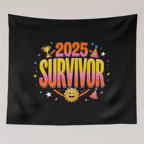 Item preview, 2025 Survivor Funny Typography Badge Design designed and sold by optimusprime39.