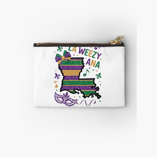 Item preview, La Weezy Ana Mardi Gras Louisiana Map Fat Tuesday designed and sold by Catharsiscath.