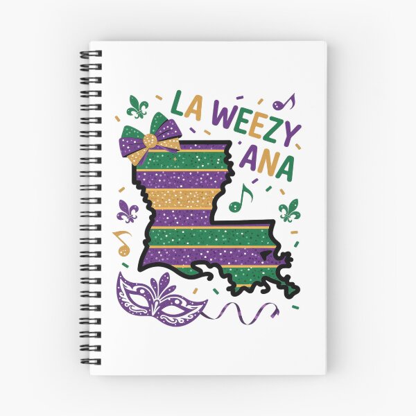 Item preview, La Weezy Ana Mardi Gras Louisiana Map Fat Tuesday designed and sold by Catharsiscath.