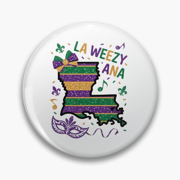 Item preview, La Weezy Ana Mardi Gras Louisiana Map Fat Tuesday designed and sold by Catharsiscath.