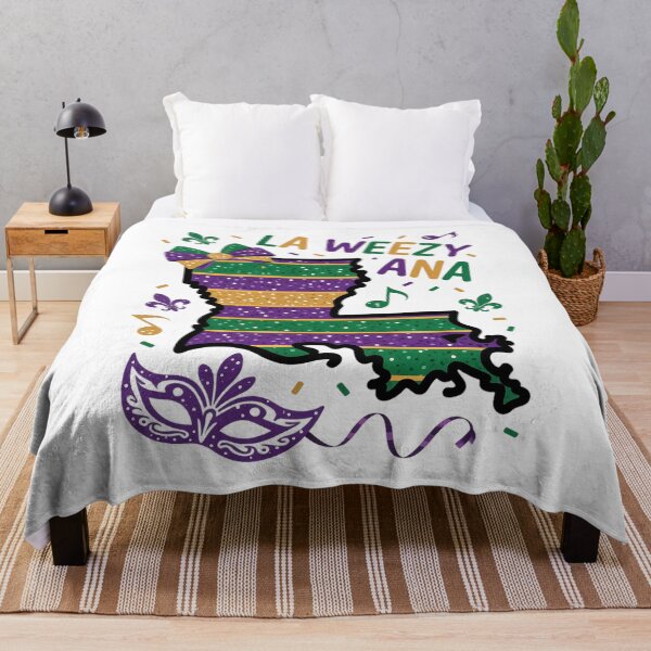 Item preview, La Weezy Ana Mardi Gras Louisiana Map Fat Tuesday designed and sold by Catharsiscath.