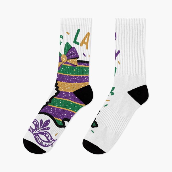 Item preview, La Weezy Ana Mardi Gras Louisiana Map Fat Tuesday designed and sold by Catharsiscath.