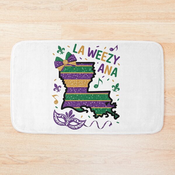 Item preview, La Weezy Ana Mardi Gras Louisiana Map Fat Tuesday designed and sold by Catharsiscath.