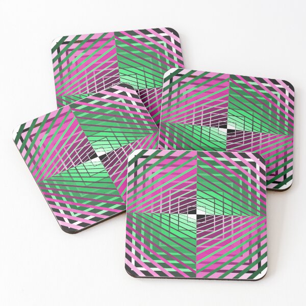 Item preview, Asymmetric Design, Pink and Green, Geometric Abstraction, Abstract Art designed and sold by DDJust4U.