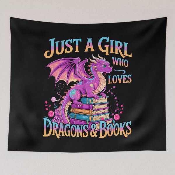 Item preview, Just A Girl Who Loves Dragons And Books Dragon Reading designed and sold by elihletoriong.