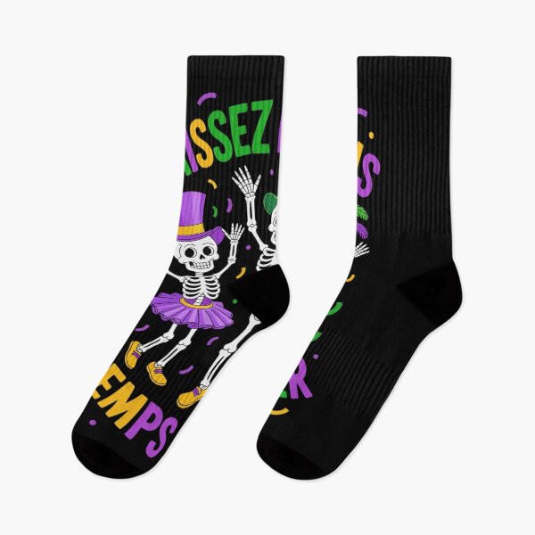 Item preview, Laissez Les Bon Temps Rouler Mardi Gras Dancing Skeleton designed and sold by Catharsiscath.