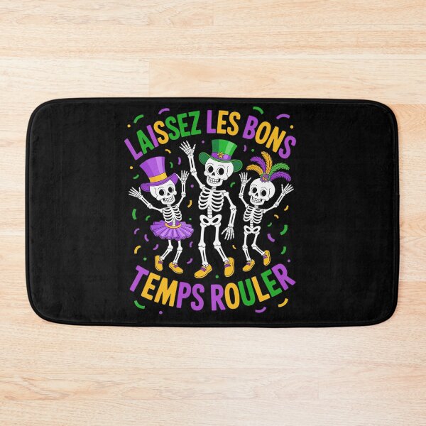 Item preview, Laissez Les Bon Temps Rouler Mardi Gras Dancing Skeleton designed and sold by Catharsiscath.