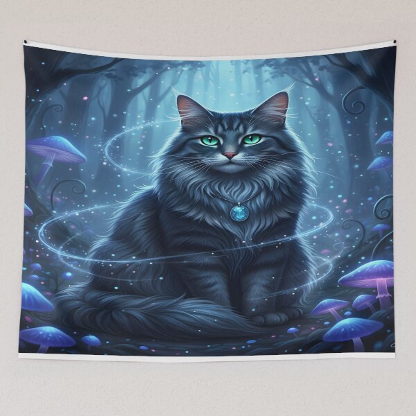 Item preview, Cat Whisperer – Emotional Fantasy Scene with Magical Background designed and sold by Liva Art.