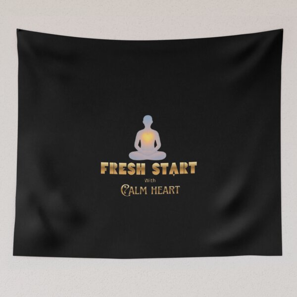 Item preview, Fresh Start Calm Heart – Peaceful New Year Aesthetic Quote | Mindful Beginning | Soft Minimal Sticker designed and sold by CutePearlStudio.