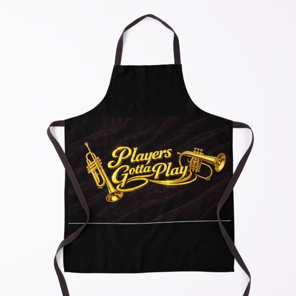 Item preview, Players Gotta Play – Gold Trumpet & Flugelhorn on Black Velvet designed and sold by MySheetMusicArt.