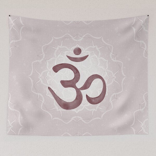 Item preview, OM Mandala Light Watercolor Bija - Wine designed and sold by Irene Estelle.