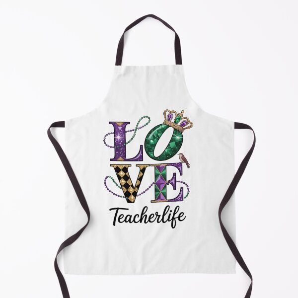 Item preview, Teacher Mardi Gras LOVE Teacher Life Carnival Beads Leopard designed and sold by Catharsiscath.