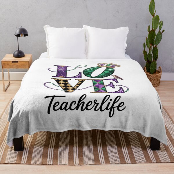 Item preview, Teacher Mardi Gras LOVE Teacher Life Carnival Beads Leopard designed and sold by Catharsiscath.