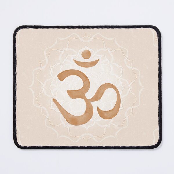 Item preview, OM Mandala Light Watercolor Bija - Rust designed and sold by Irene Estelle.