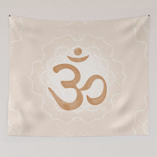 Item preview, OM Mandala Light Watercolor Bija - Rust designed and sold by Irene Estelle.