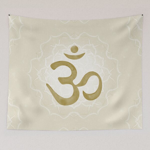 Item preview, OM Mandala Light Watercolor Bija - Ochre designed and sold by Irene Estelle.
