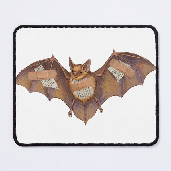 Item preview, Bandage-Covered Clumsy Bat - Cute Funny Bat Art designed and sold by homybear.
