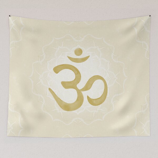 Item preview, OM Mandala Light Watercolor Bija - Saffron designed and sold by Irene Estelle.