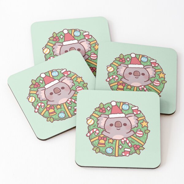 Item preview, Cute Koala Bear In Christmas Wreath designed and sold by rustydoodle.