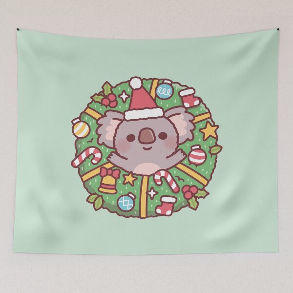 Item preview, Cute Koala Bear In Christmas Wreath designed and sold by rustydoodle.